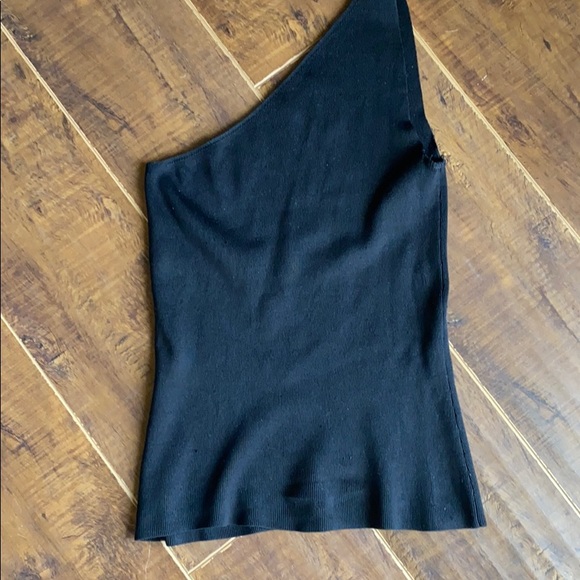Banana republic one shoulder black top - Picture 2 of 4